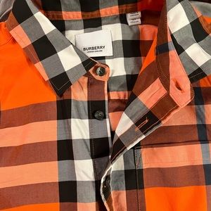 Boys Burberry long sleeve button down shirt size 12Y